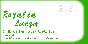 rozalia lucza business card